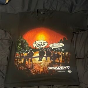 Black Bud Light Graphic T-Shirt vintage